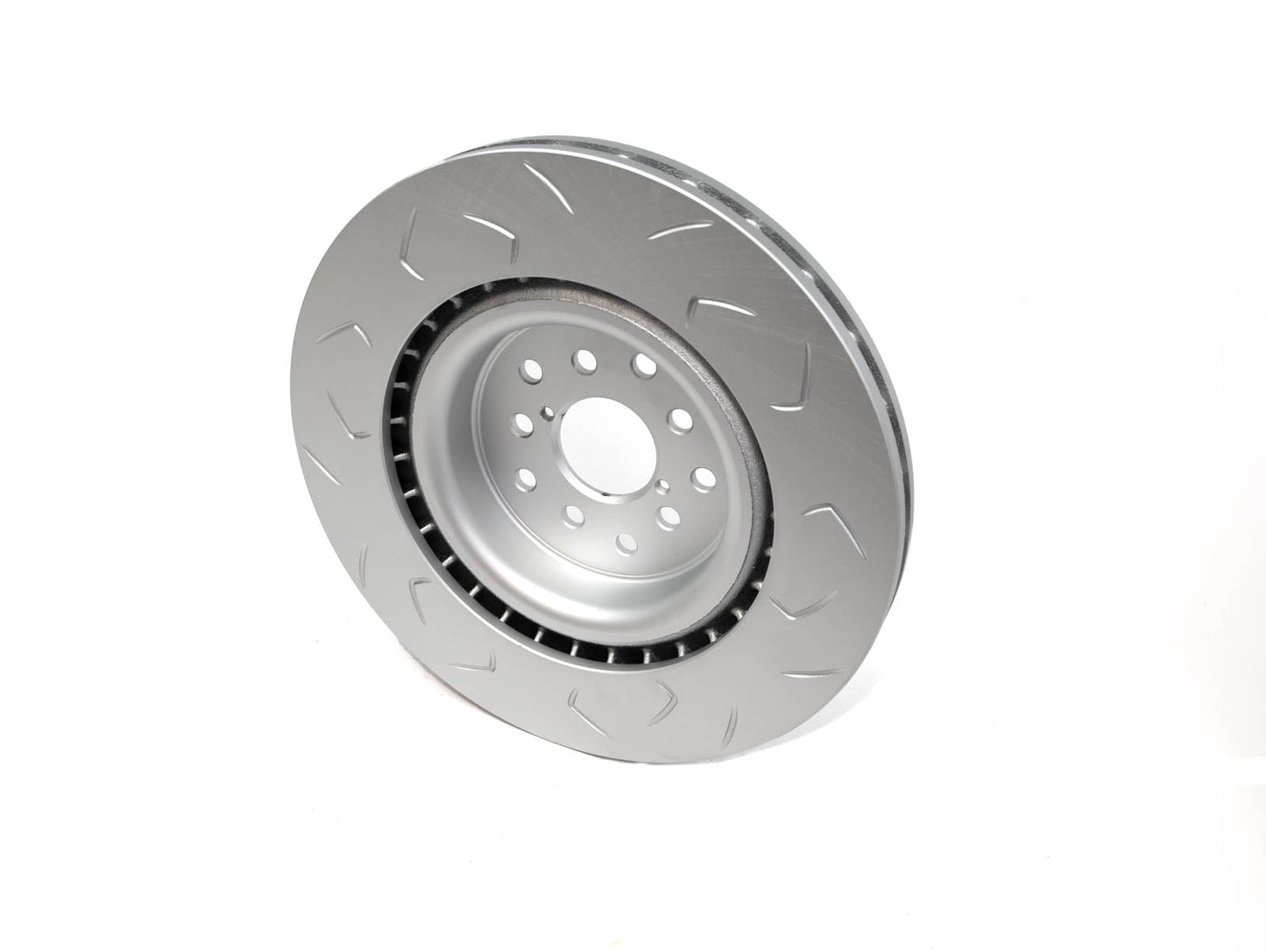 FactionFab Slotted Front Rotor V2 Dual Drilled 5x100/114 Subaru STI 2018-2021