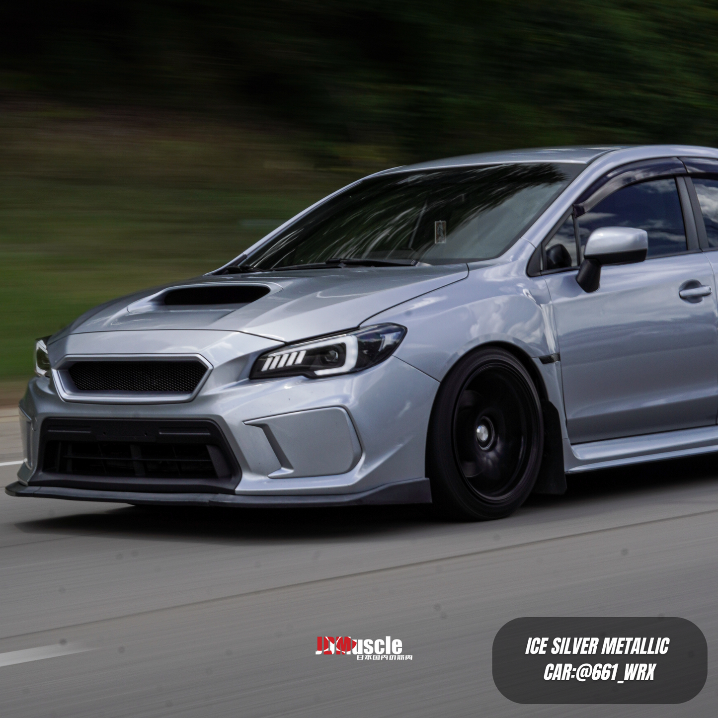 JDMuscle [18-21 WRX/STI] CS Style V2 Front Bumper Grille| Paint Matched/Gloss Black