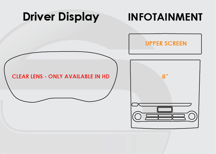 Subaru Screen Protector Subaru Impreza Screen ProTech Kit showing driver display and infotainment features including clear lens.