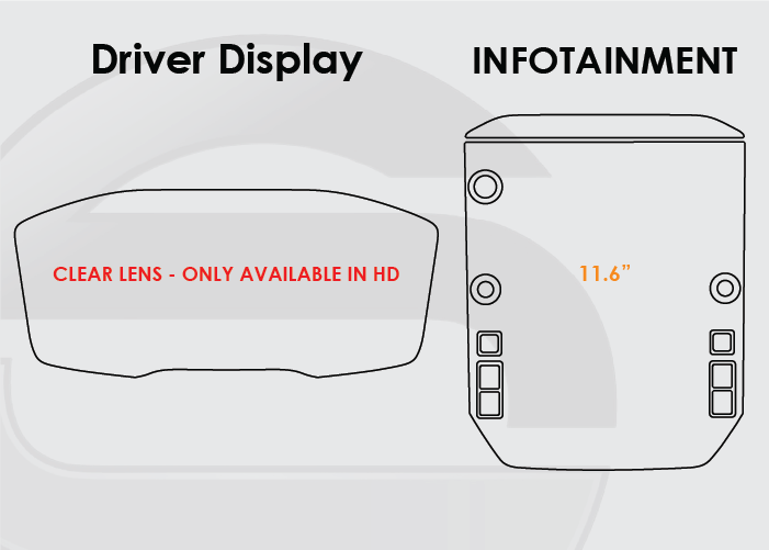 Subaru Screen Protector Subaru Impreza Screen ProTech Kit diagram of driver display and infotainment features