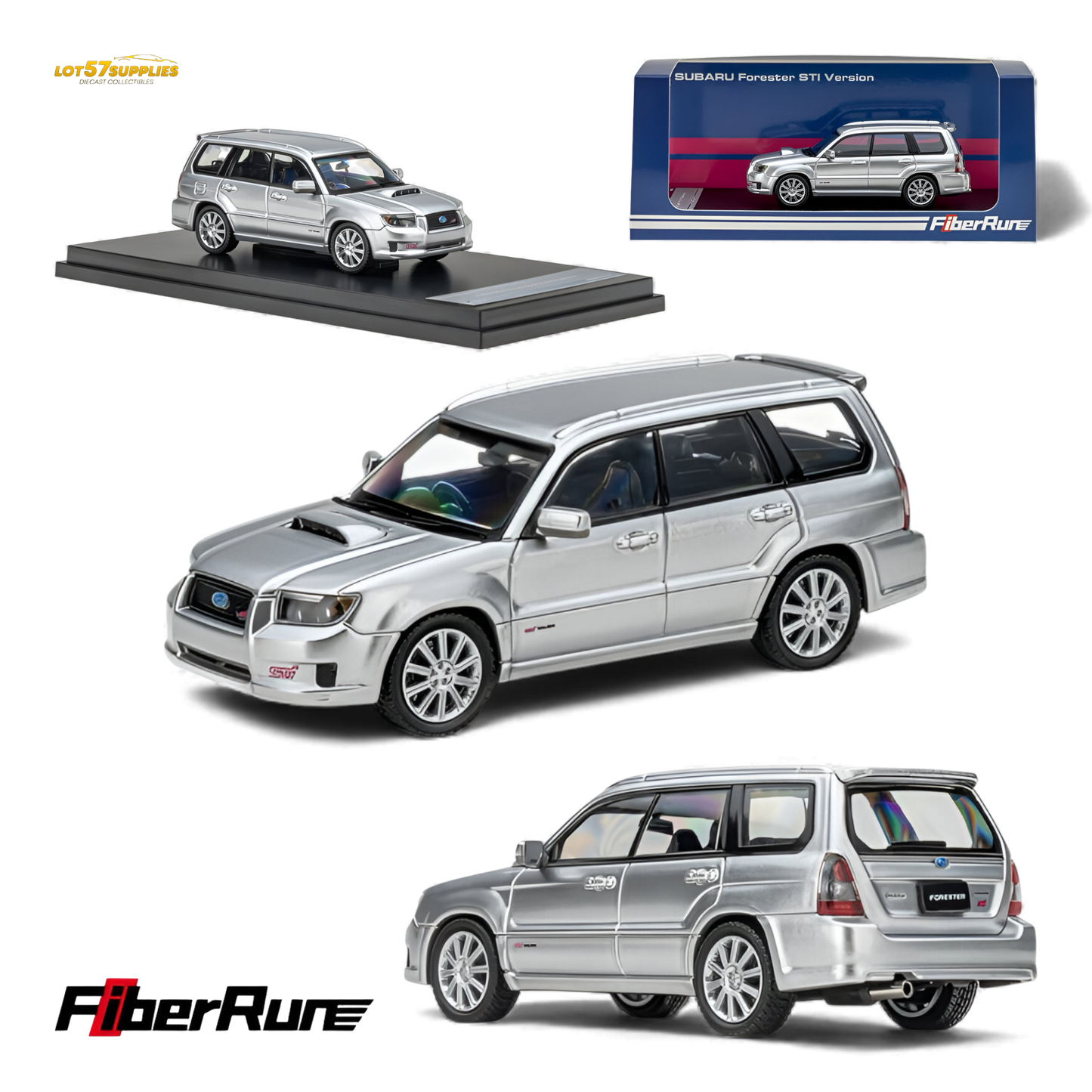 (Pre-Order) Fiberrun Subaru Forester Silver 1:64