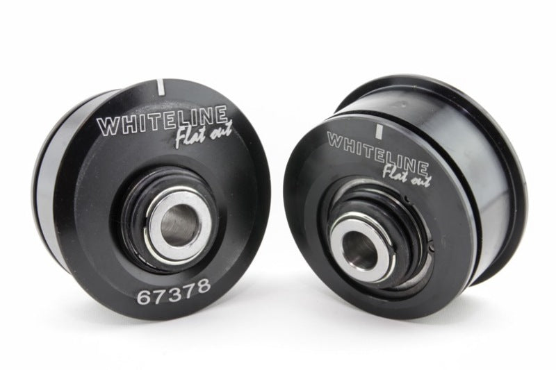 Subaru STi front anti-dive caster kit from Whiteline featuring lightweight aluminium housing and high performance bearings.
