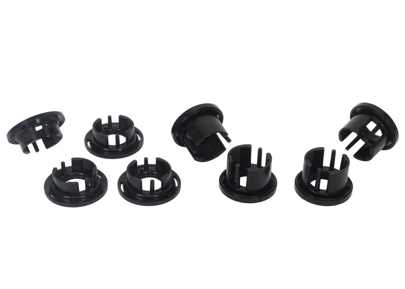 Subaru STi rear positive traction kit components showing durable bushings for improved vehicle performance.