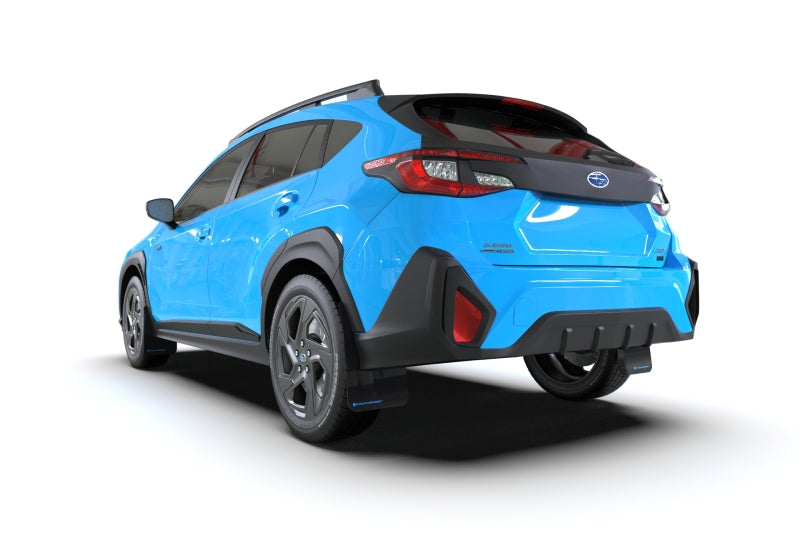 Rally Armor 24-26 Subaru Crosstrek Black UR Mud Flap Light Blue Logo