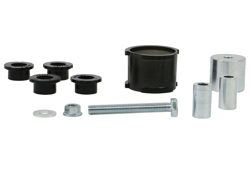 Subaru WRX steering rack bushes, including various bushings and installation hardware for enhanced steering performance.
