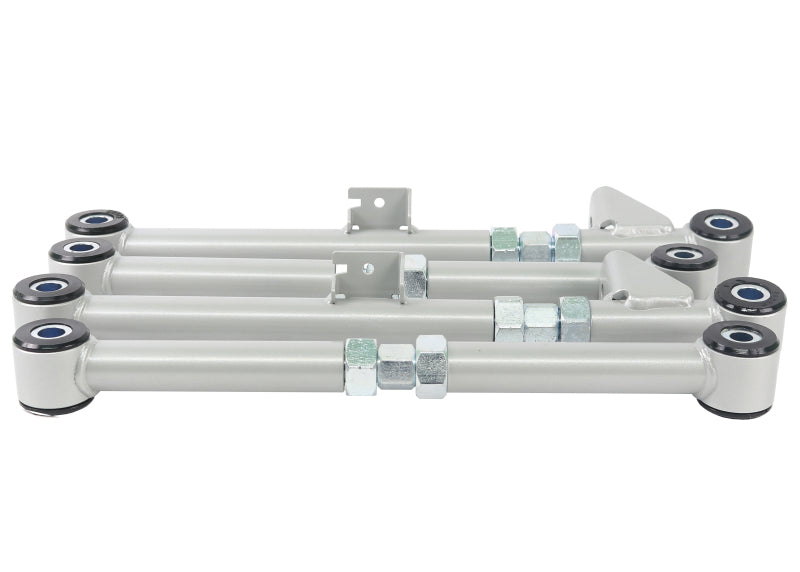 Subaru STi adjustable rear control arms KTA123 set of four with low compliance bushings for custom suspension adjustments.