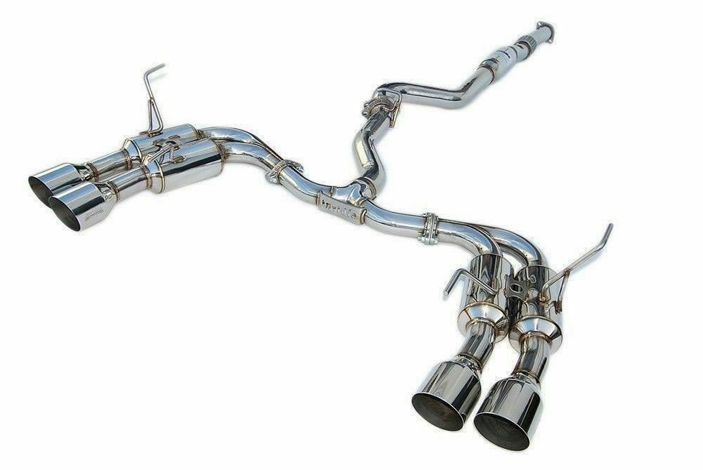 Invidia [22-26 WRX] R400 Gemini Single Layer Quad Stainless Steel Tip Cat-Back Exhaust | HS22WRXGM4SS