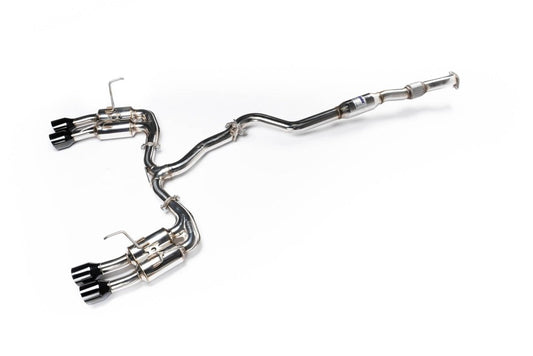 Invidia [22-25 WRX] R400 Gemini Single Layer Quad Black Tip Cat-Back Exhaust | HS22WRXGM4SB