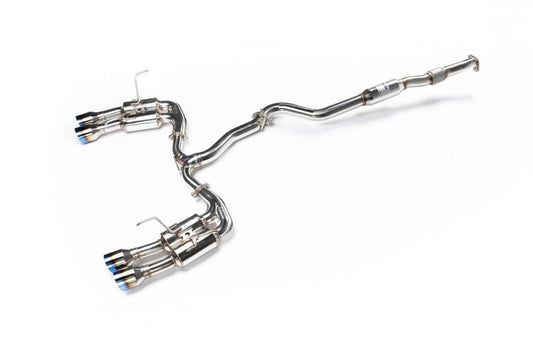 Invidia [22-25 WRX] R400 Gemini Single Layer Quad Titanium Tip Cat-Back Exhaust | HS22WRXGM4ST
