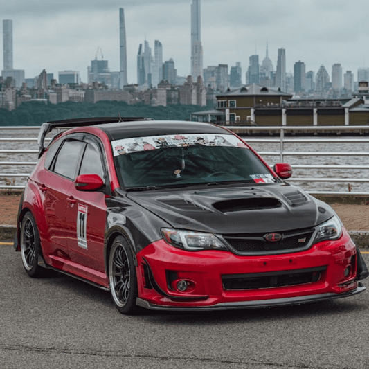 JDMuscle [08-14 WRX/STI] Carbon Fiber Hood V4 w/ Heat Extract