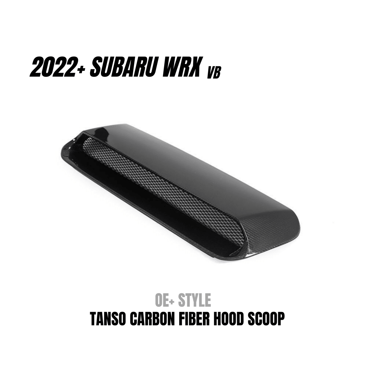 JDMuscle [22-26 WRX] OE+ Style Carbon Fiber Hood Scoop