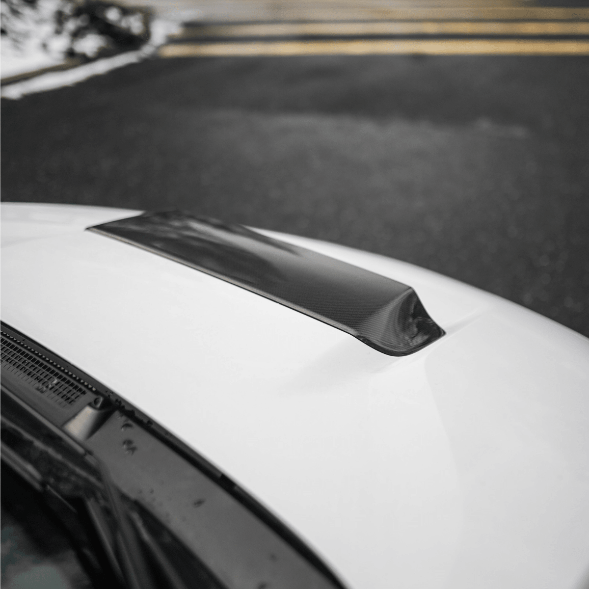 JDMuscle [22-26 WRX] OE+ Style Carbon Fiber Hood Scoop