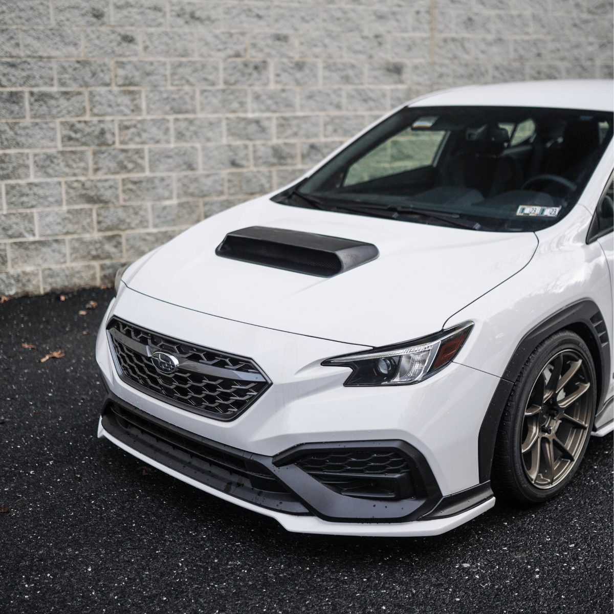 JDMuscle [22-26 WRX] OE+ Style Carbon Fiber Hood Scoop