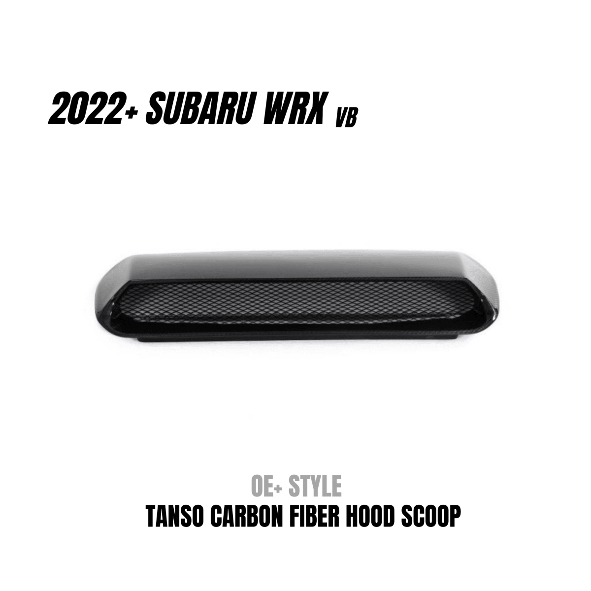 JDMuscle [22-26 WRX] OE+ Style Carbon Fiber Hood Scoop