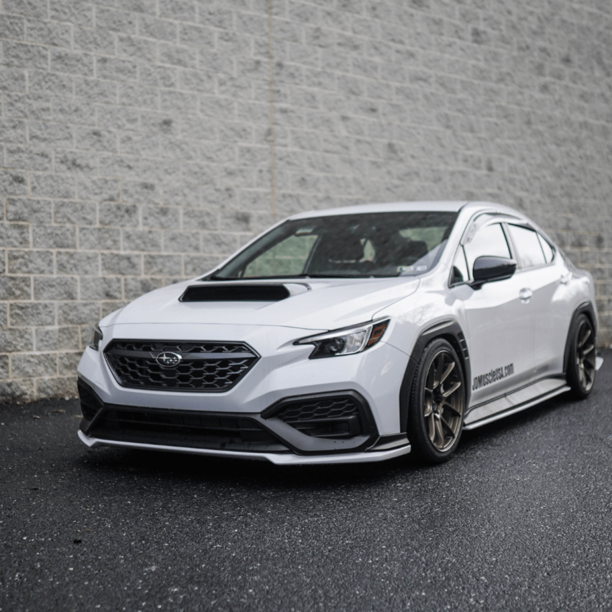 JDMuscle [22-26 WRX] OE+ Style Carbon Fiber Hood Scoop