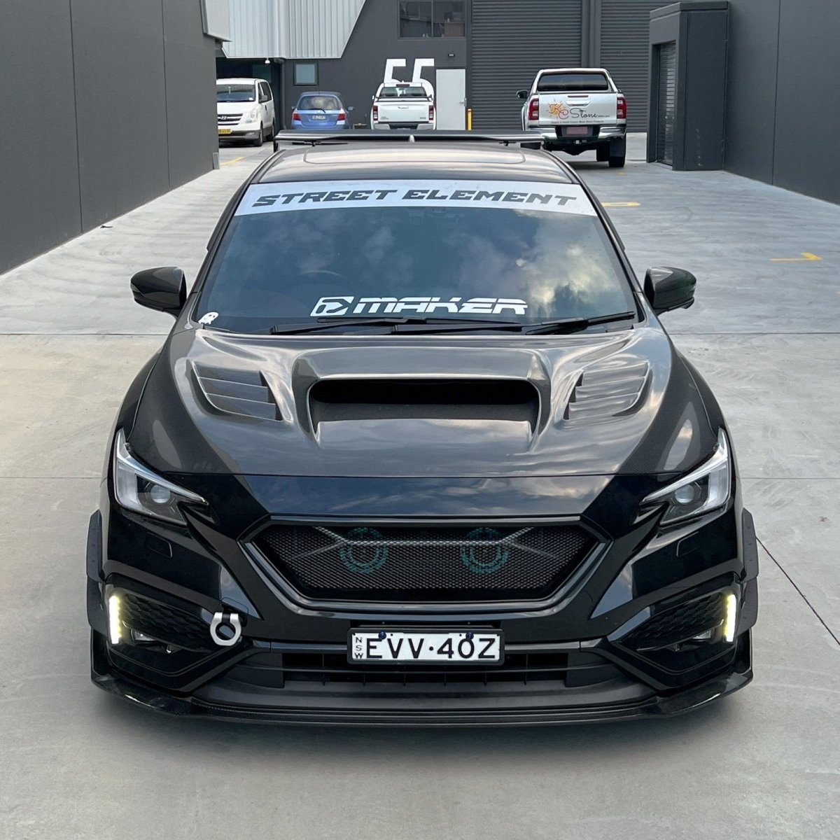 JDMuscle [22-26 WRX] CS Style V1 Front Bumper Grille | Paint Matched/Gloss Black