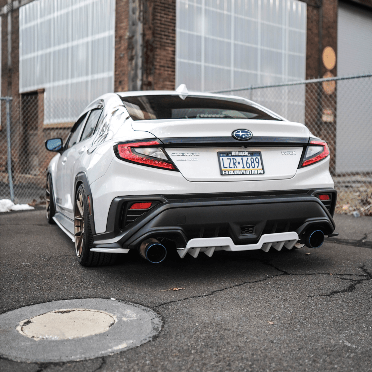 JDMuscle [22-26 WRX] Rear Diffuser V1 | Paint Matched / Gloss Black / Cherry Red