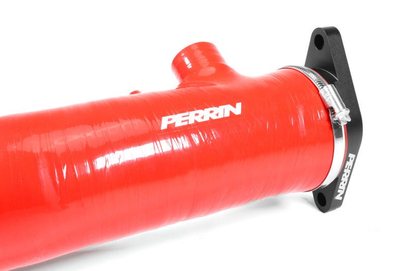 Perrin [22-26 WRX] Red/Black 3in Turbo Inlet Hose w/ Nozzle - Longer Version