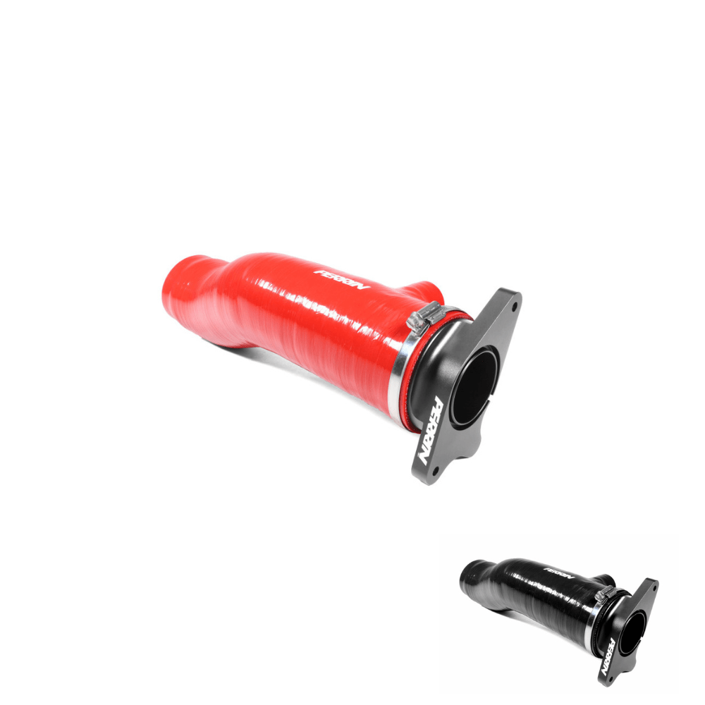 Perrin [22-26 WRX] Red/Black 3in Turbo Inlet Hose w/ Nozzle - Longer Version