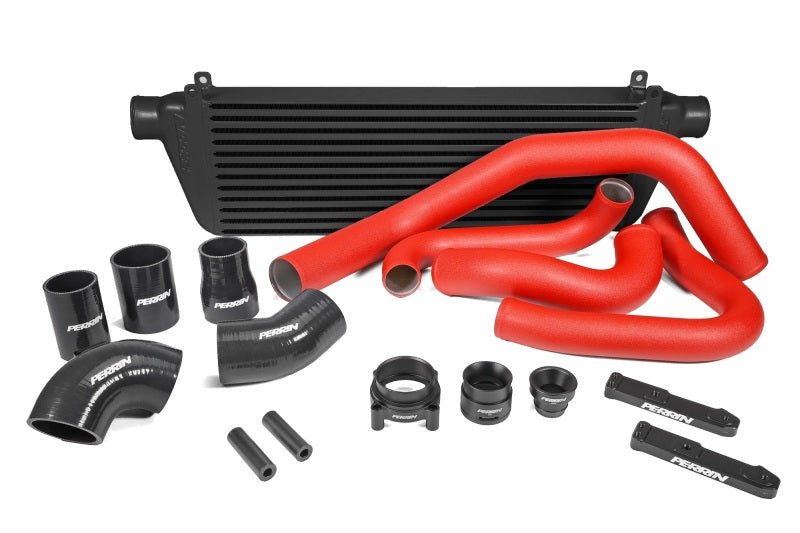 Perrin Performance [22-24 Subaru WRX] Front Mount Intercooler Kit | Red Tubes & Black Core