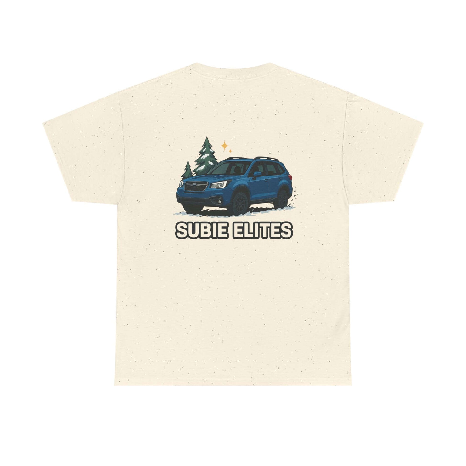 Subie Elites Tee — Blue Forester Graphic T-Shirt (Holiday/Outdoors)