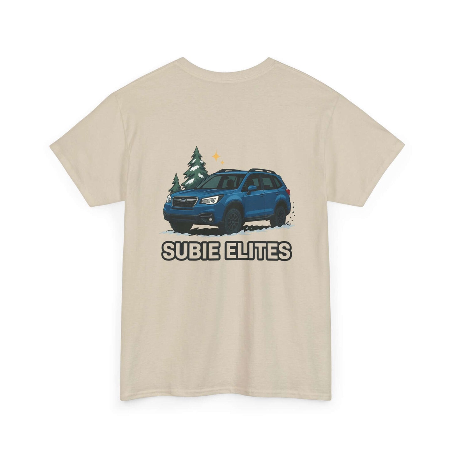 Subie Elites Tee — Blue Forester Graphic T-Shirt (Holiday/Outdoors)