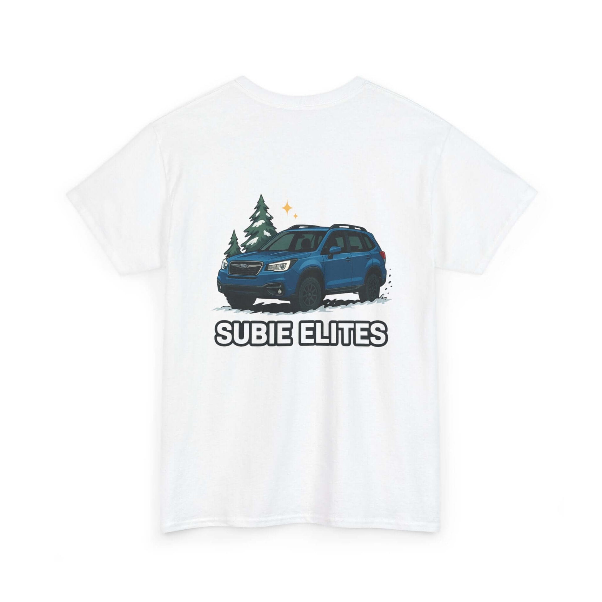 Subie Elites Tee — Blue Forester Graphic T-Shirt (Holiday/Outdoors)