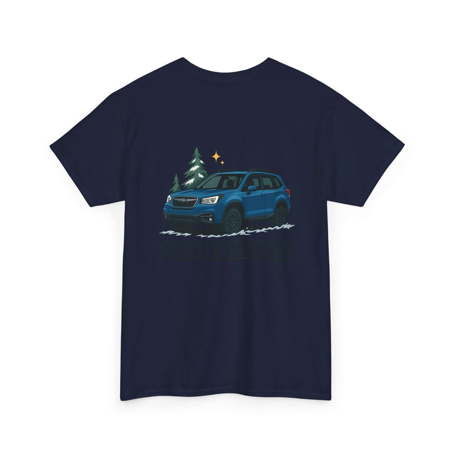 Subie Elites Tee — Blue Forester Graphic T-Shirt (Holiday/Outdoors)