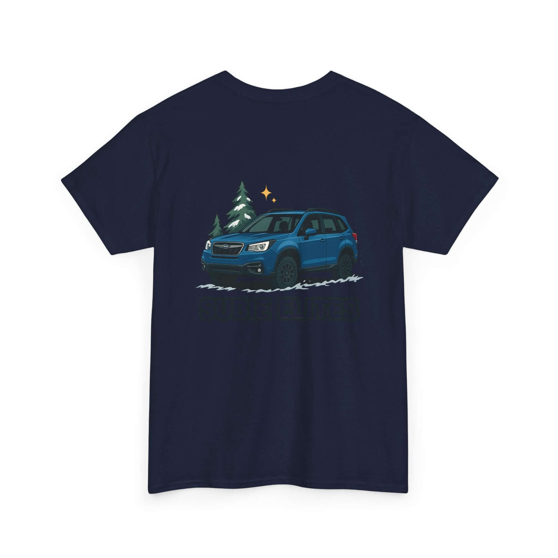 Subie Elites Tee — Blue Forester Graphic T-Shirt (Holiday/Outdoors)