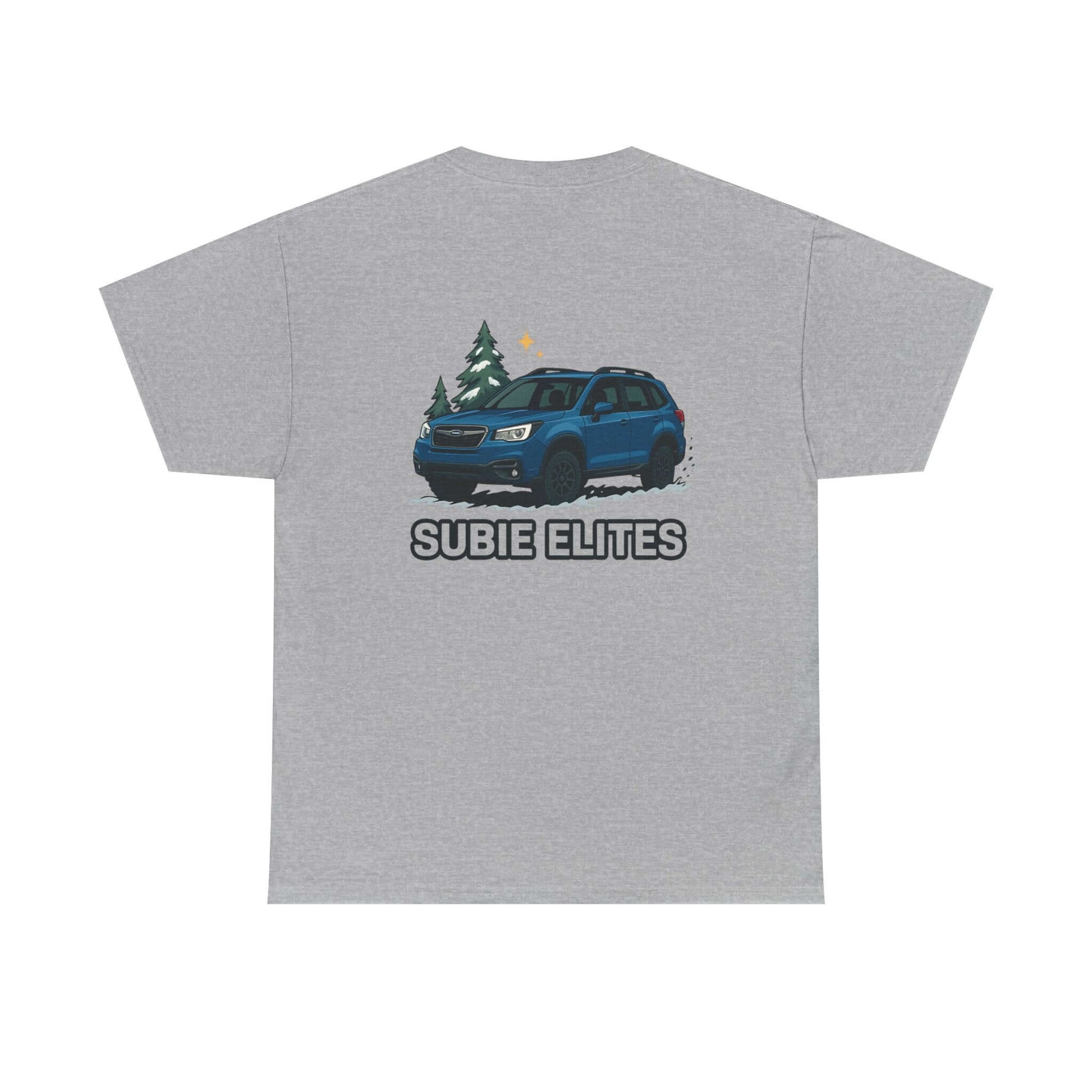 Subie Elites Tee — Blue Forester Graphic T-Shirt (Holiday/Outdoors)