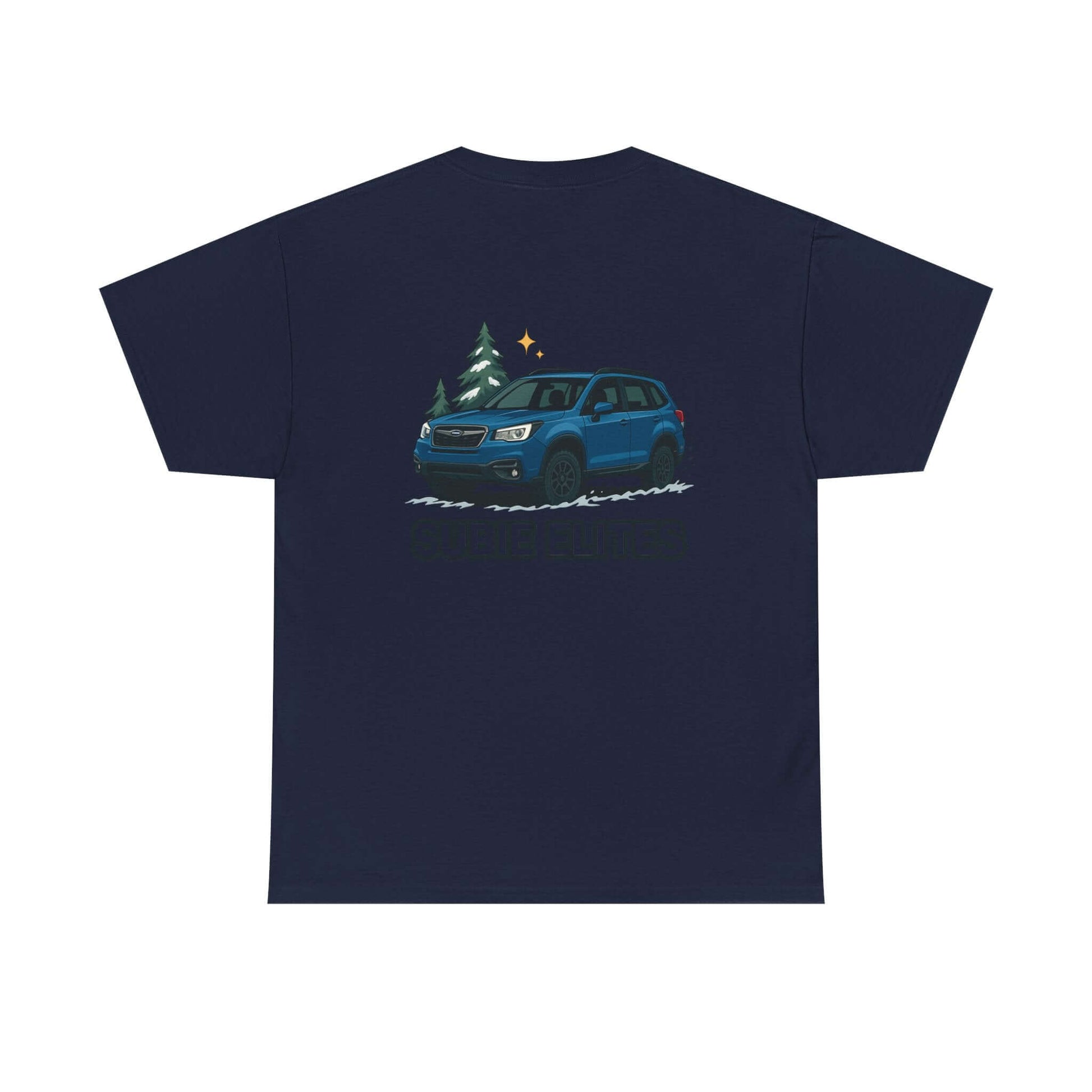 Subie Elites Tee — Blue Forester Graphic T-Shirt (Holiday/Outdoors)