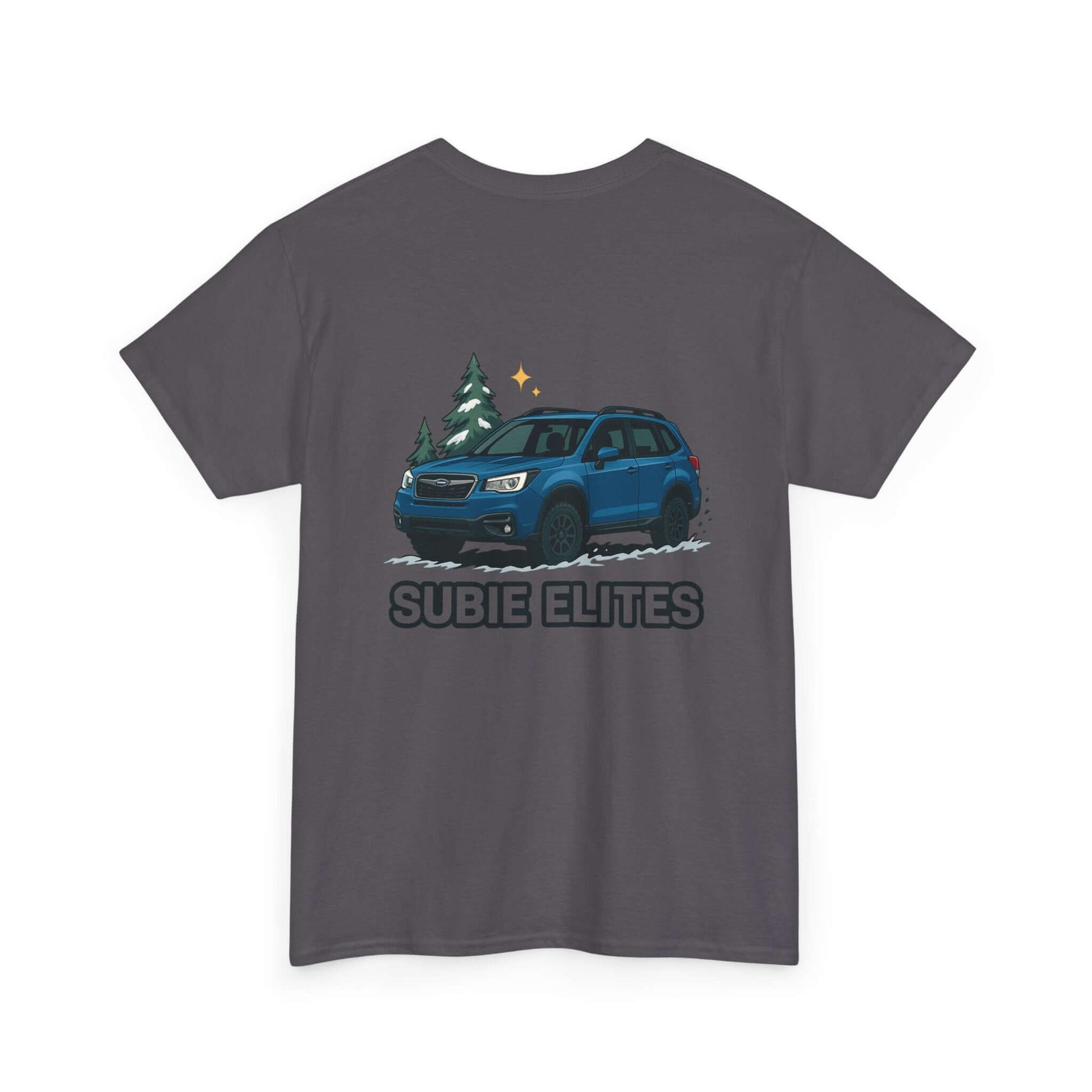 Subie Elites Tee — Blue Forester Graphic T-Shirt (Holiday/Outdoors)