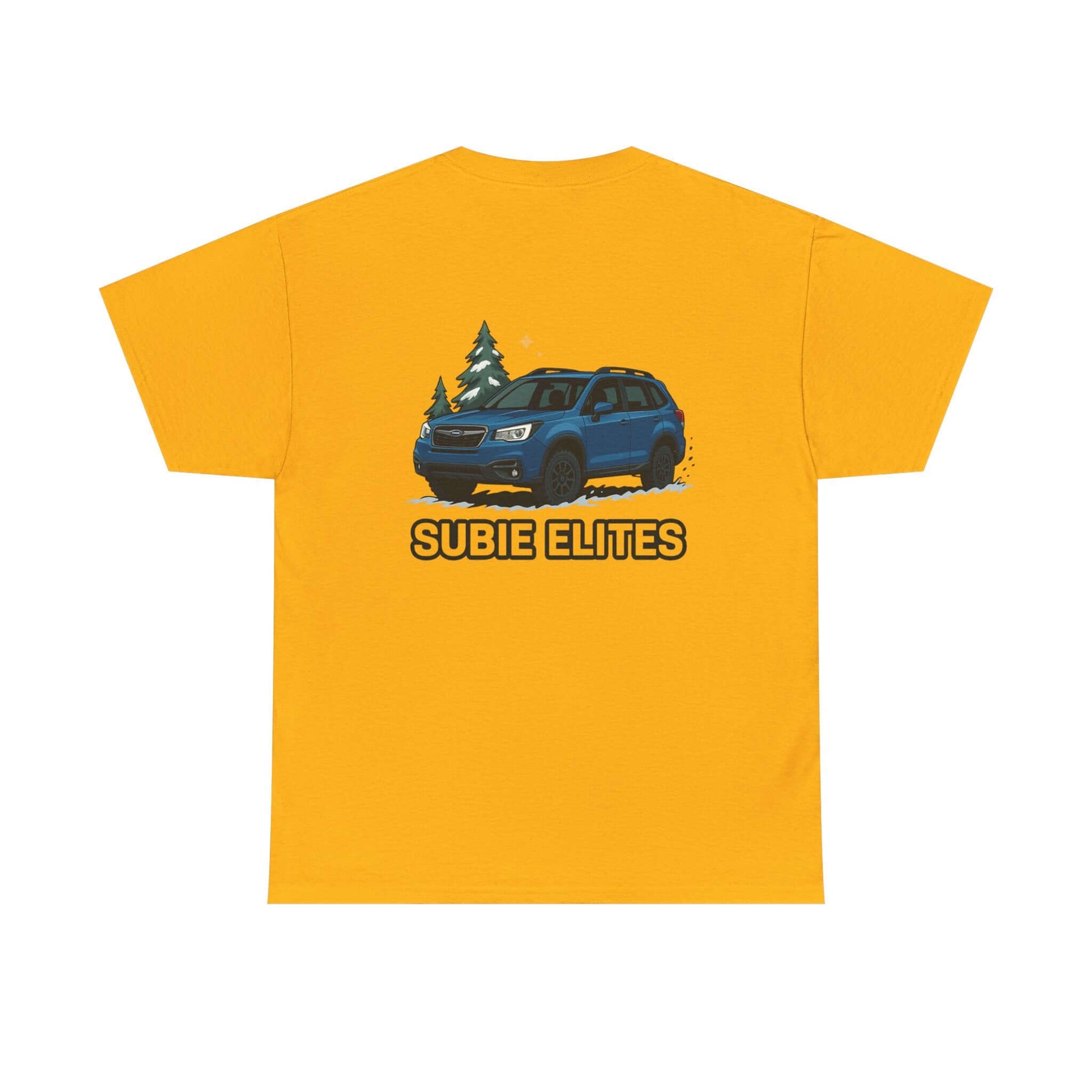 Subie Elites Tee — Blue Forester Graphic T-Shirt (Holiday/Outdoors)