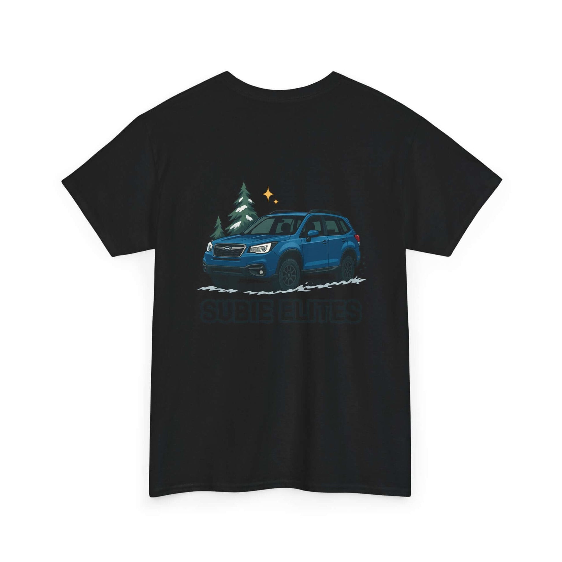 Subie Elites Tee — Blue Forester Graphic T-Shirt (Holiday/Outdoors)