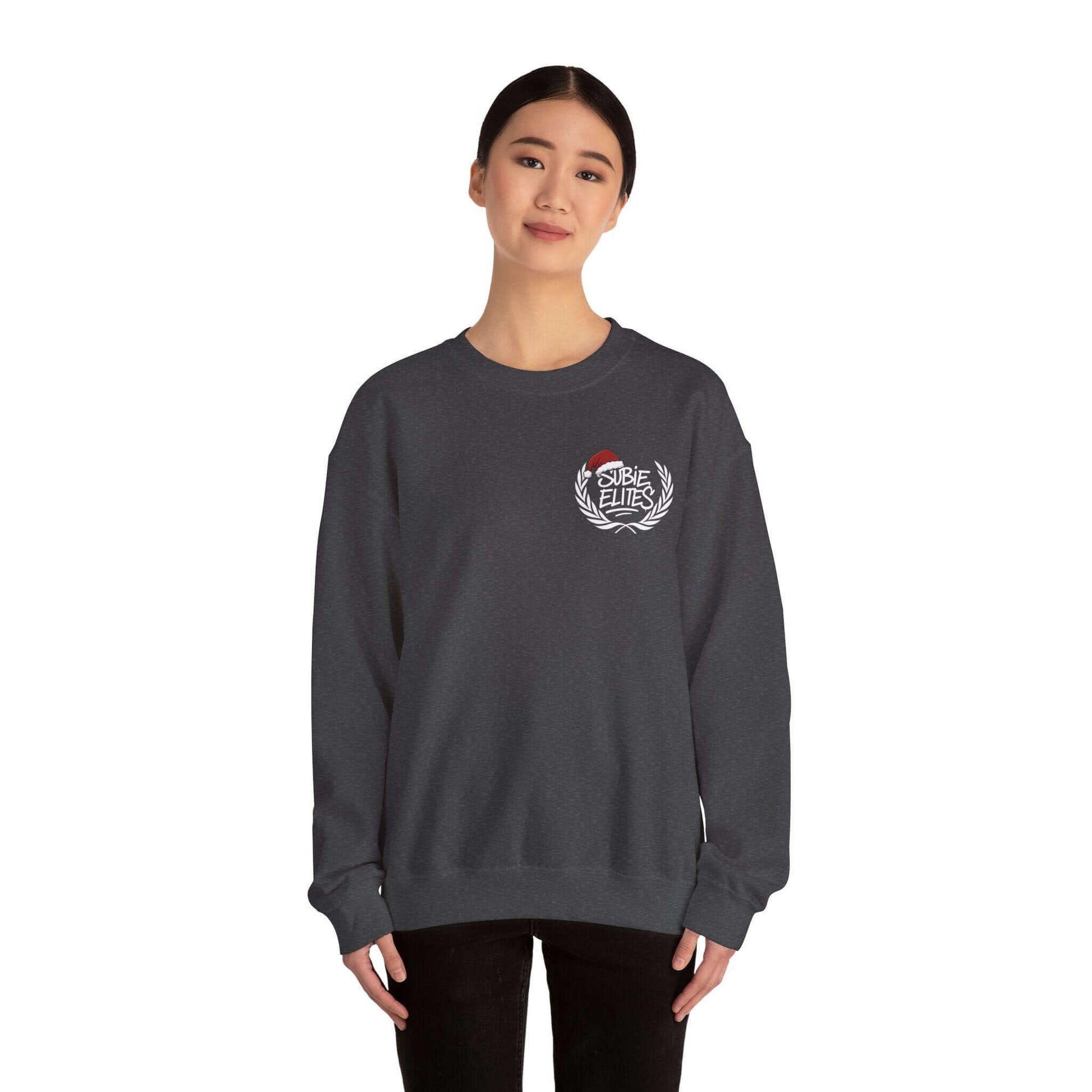 Subie Elites Holiday Crewneck Sweatshirt – Blue Subaru Graphic