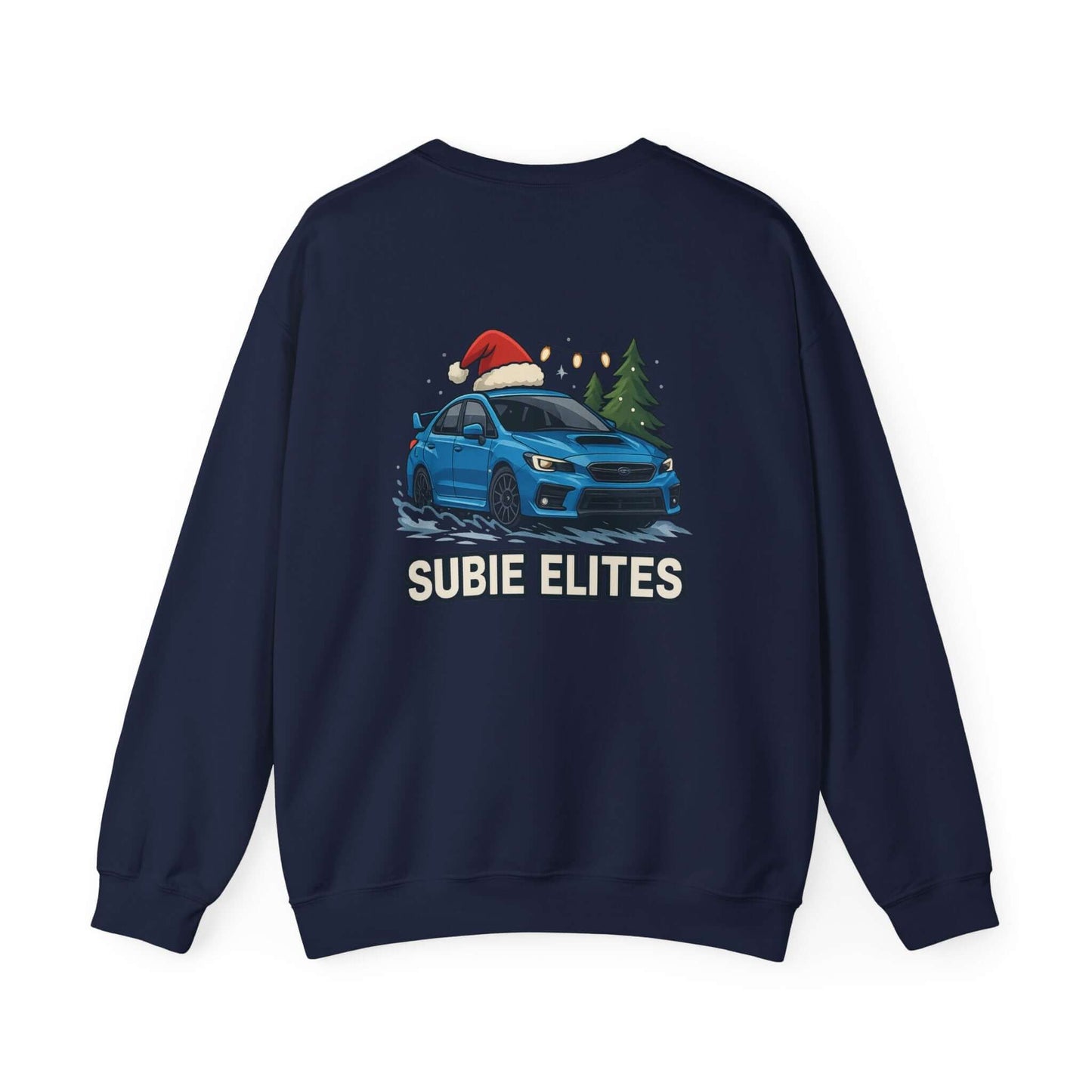 Subie Elites Holiday Crewneck Sweatshirt – Blue Subaru Graphic