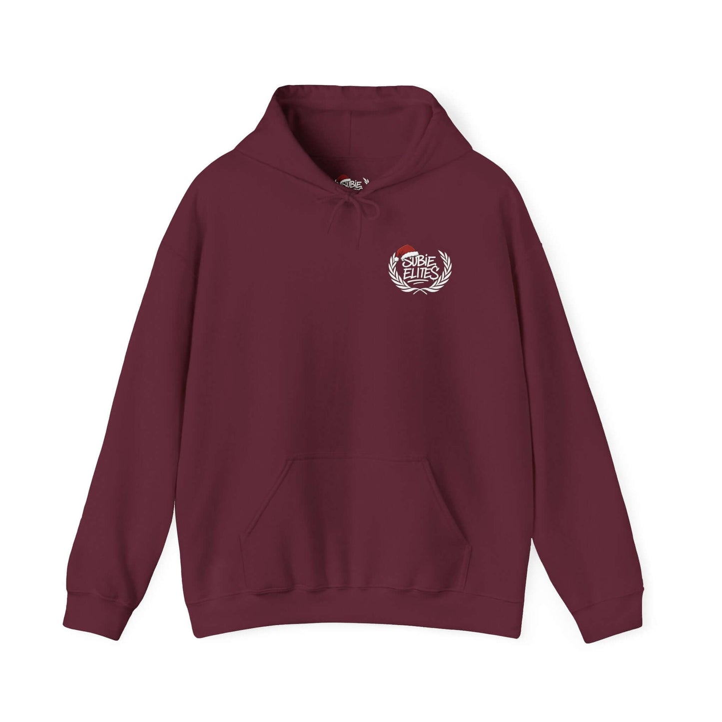  WRX STI hoodie for car enthusiasts featuring a subtle chest emblem on a  maroon pullover.
