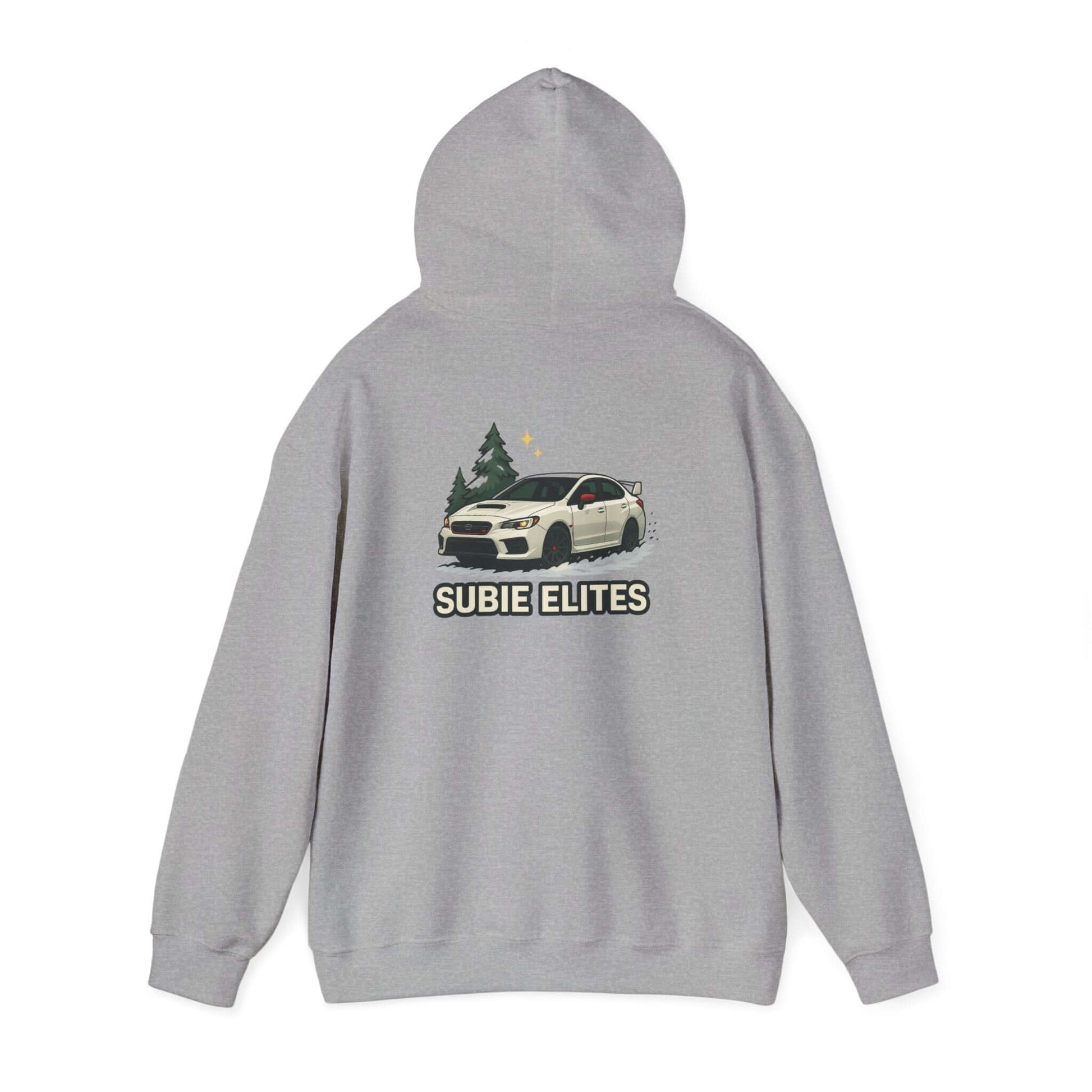  WRX STI hoodie for car enthusiasts featuring a subtle chest emblem on a pullover.