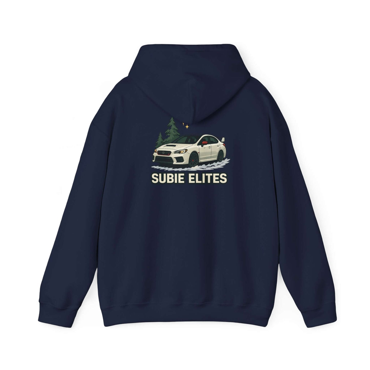  WRX STI hoodie for car enthusiasts featuring a subtle chest emblem on a pullover.