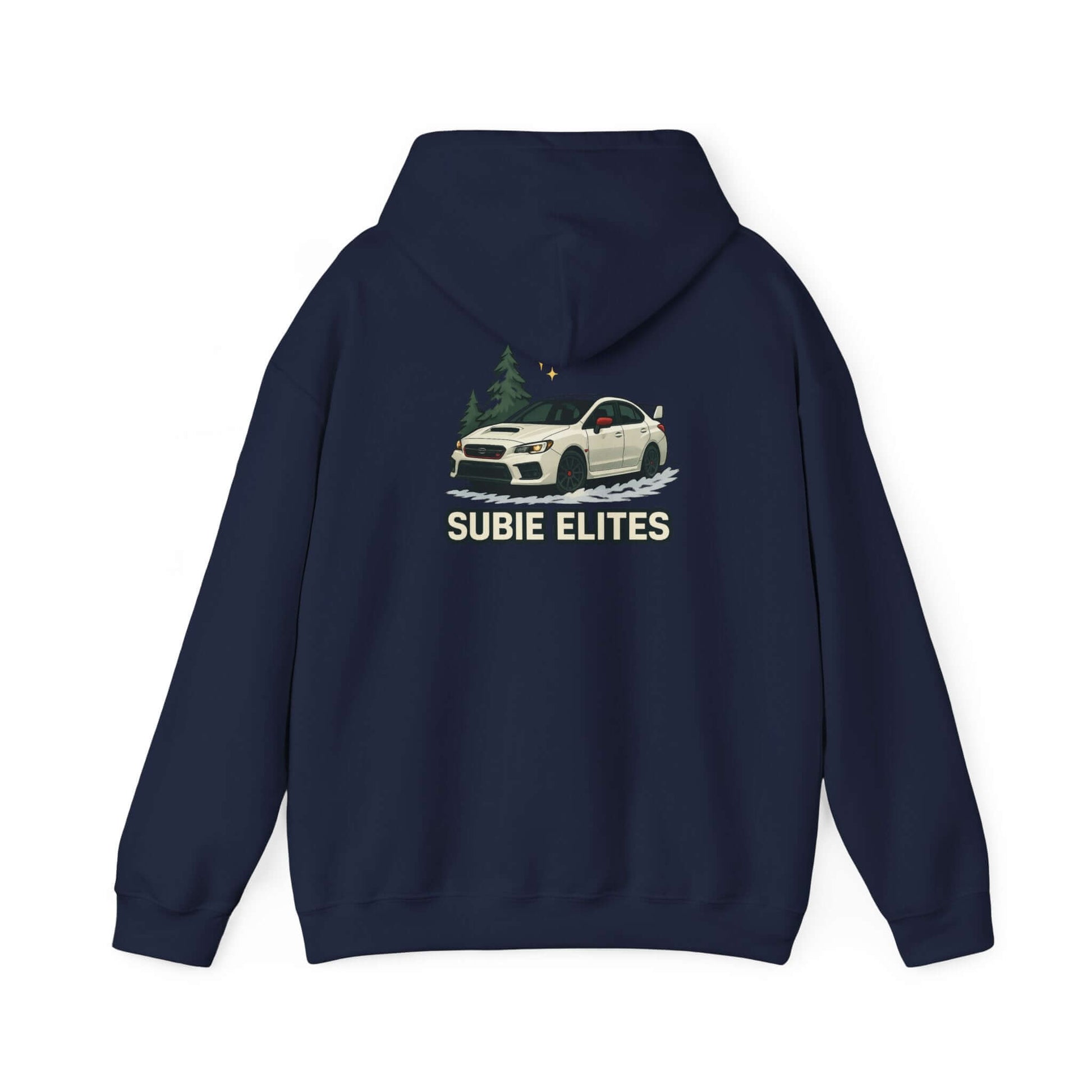  WRX STI hoodie for car enthusiasts featuring a subtle chest emblem on a pullover.