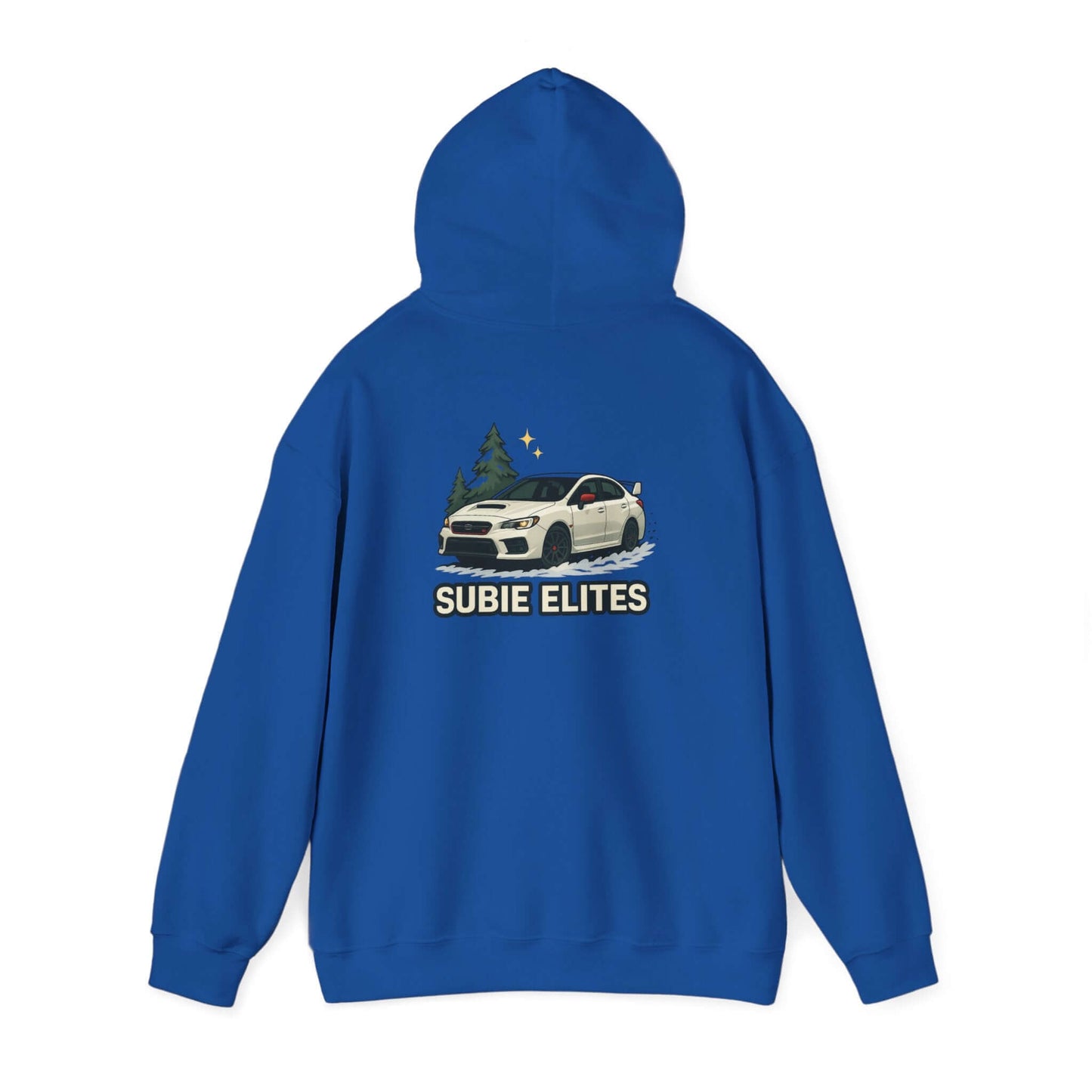  WRX STI hoodie for car enthusiasts featuring a subtle chest emblem on a pullover.
