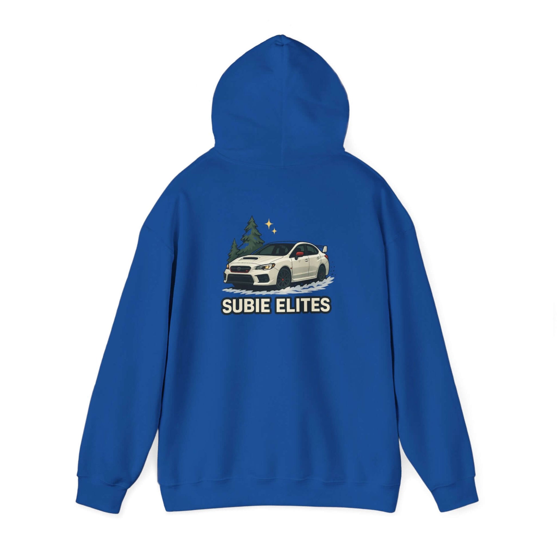  WRX STI hoodie for car enthusiasts featuring a subtle chest emblem on a pullover.