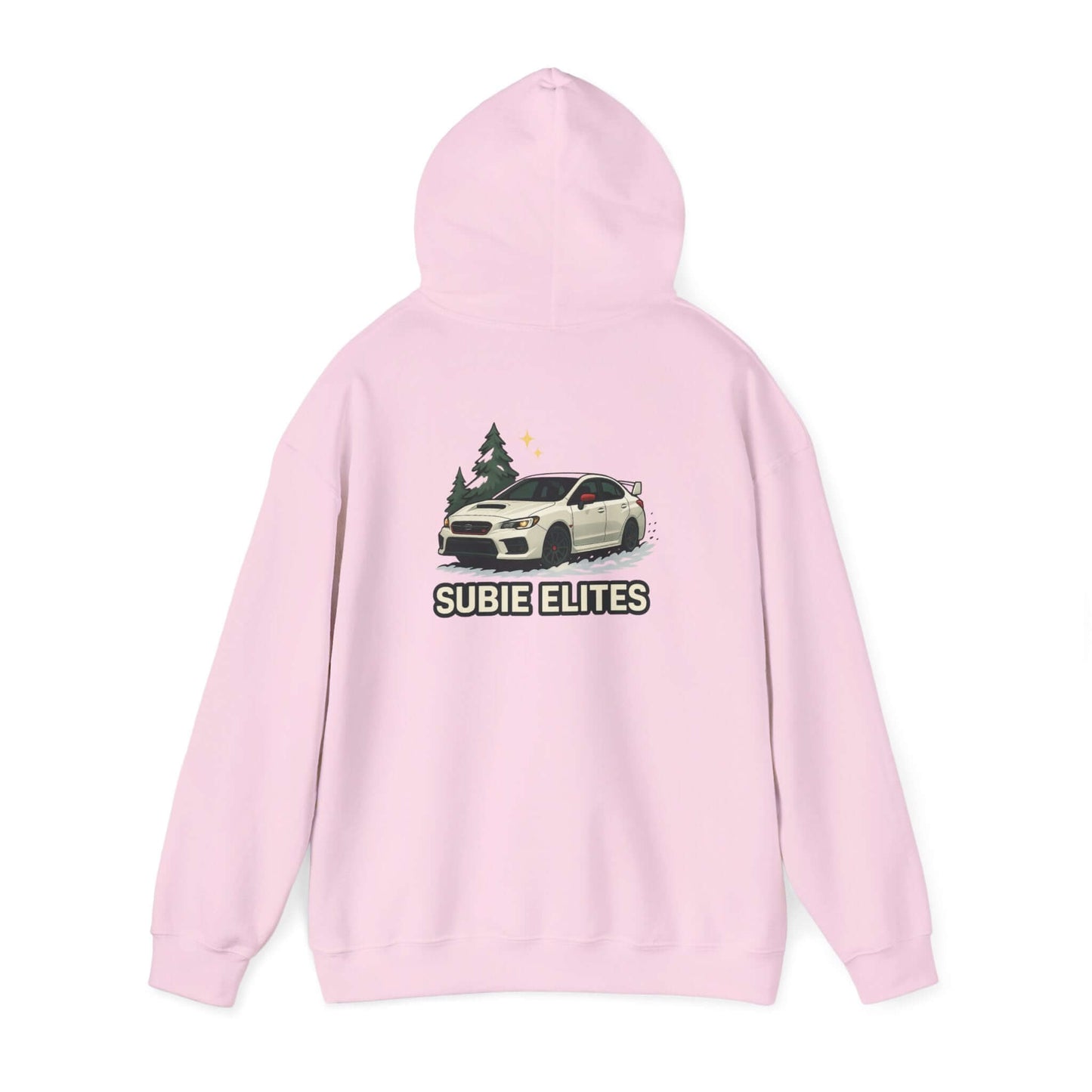  WRX STI hoodie for car enthusiasts featuring a subtle chest emblem on a pullover.