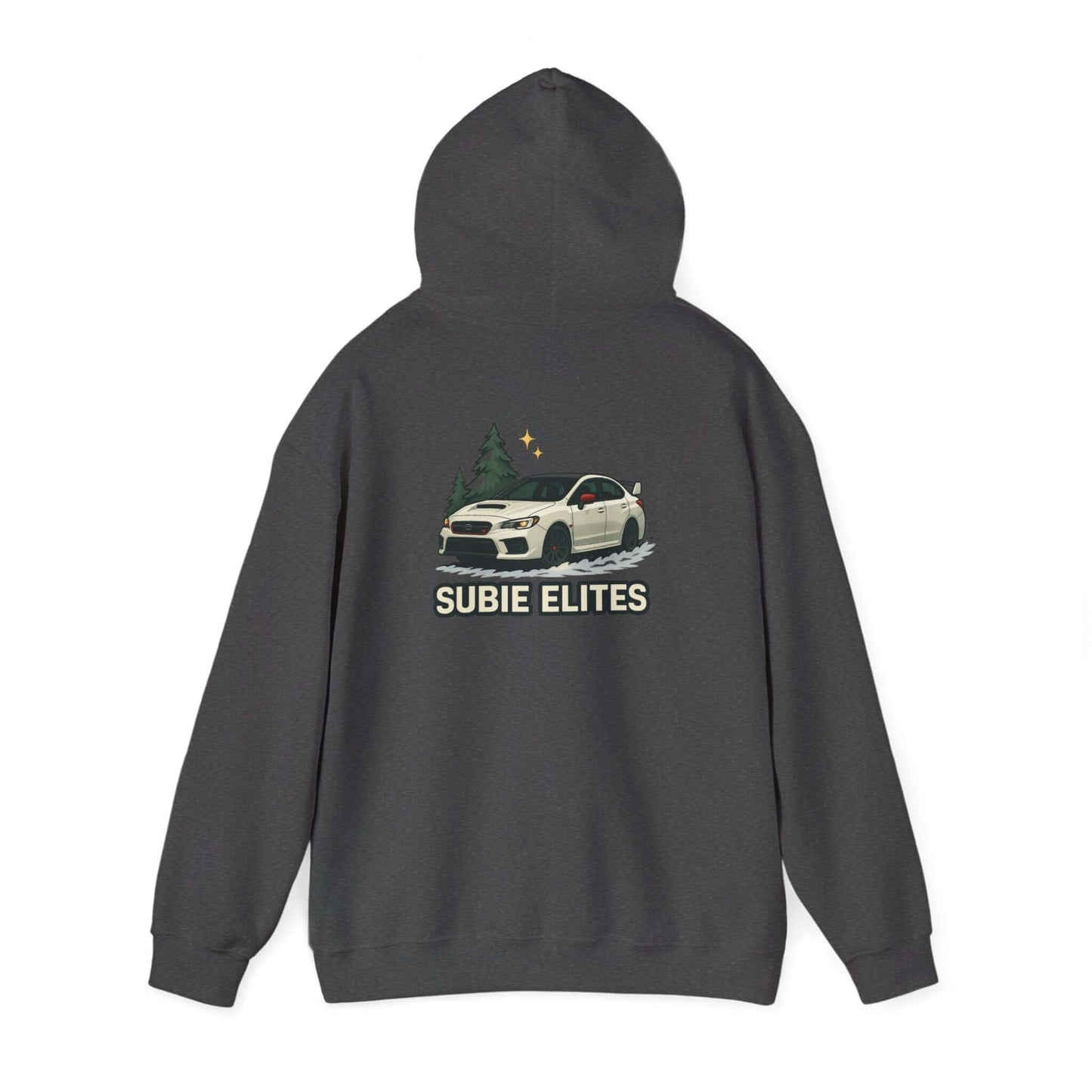  WRX STI hoodie for car enthusiasts featuring a subtle chest emblem on a pullover.