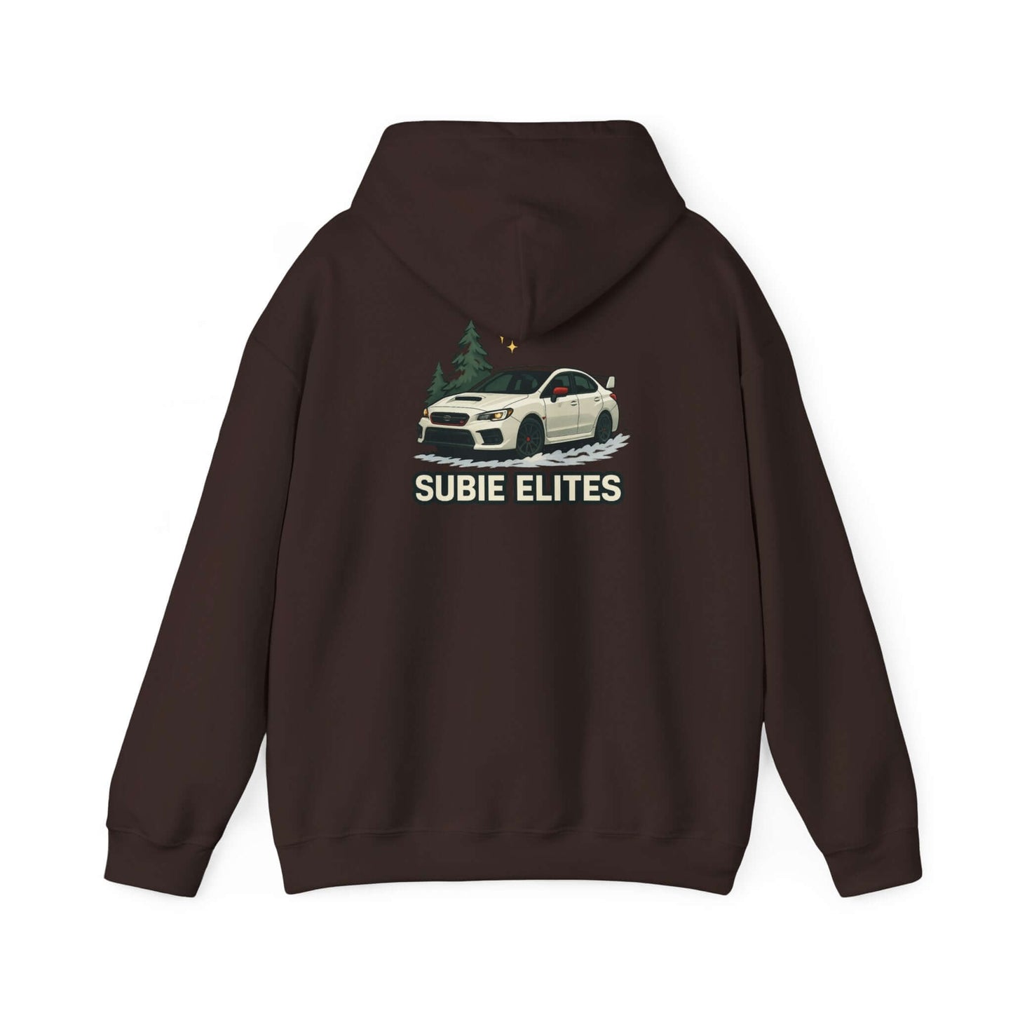 WRX STI hoodie for car enthusiasts featuring a subtle chest emblem on a pullover.