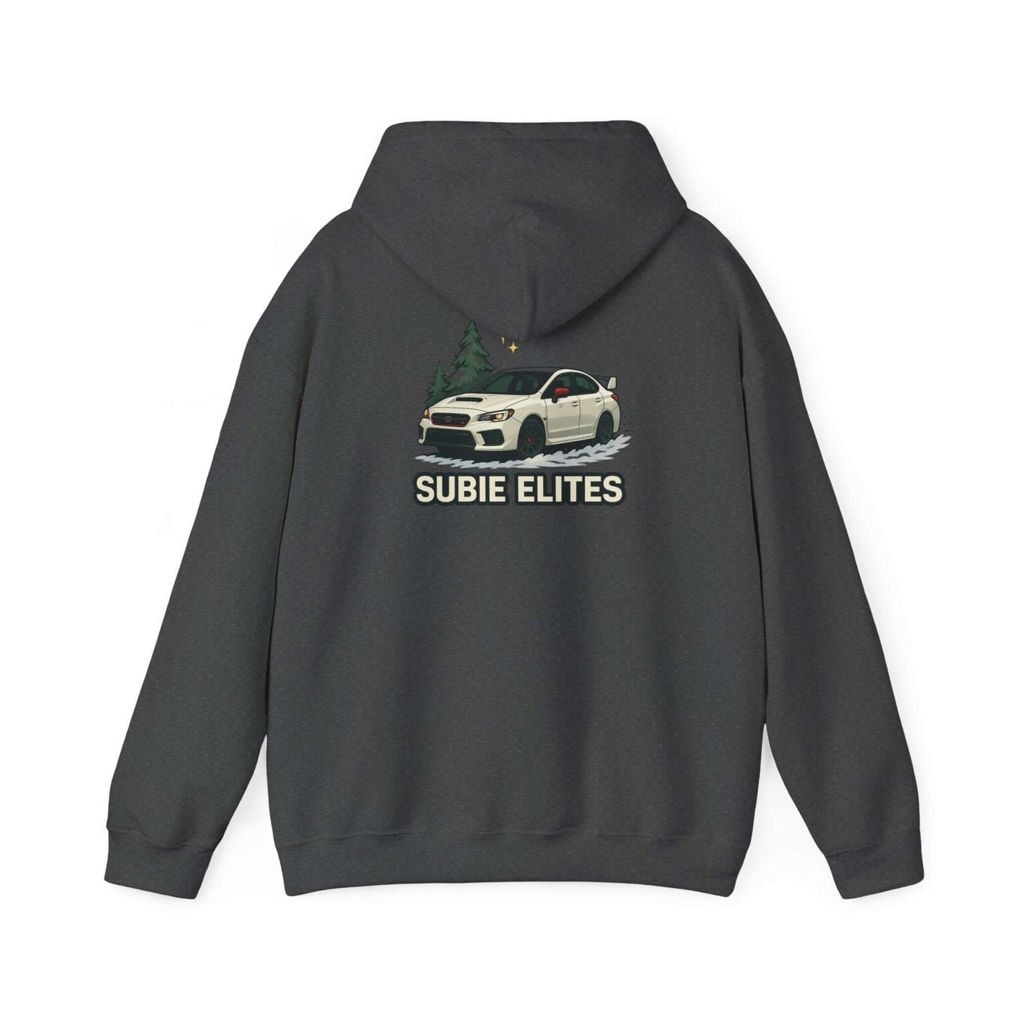  WRX STI hoodie for car enthusiasts featuring a subtle chest emblem on a pullover.