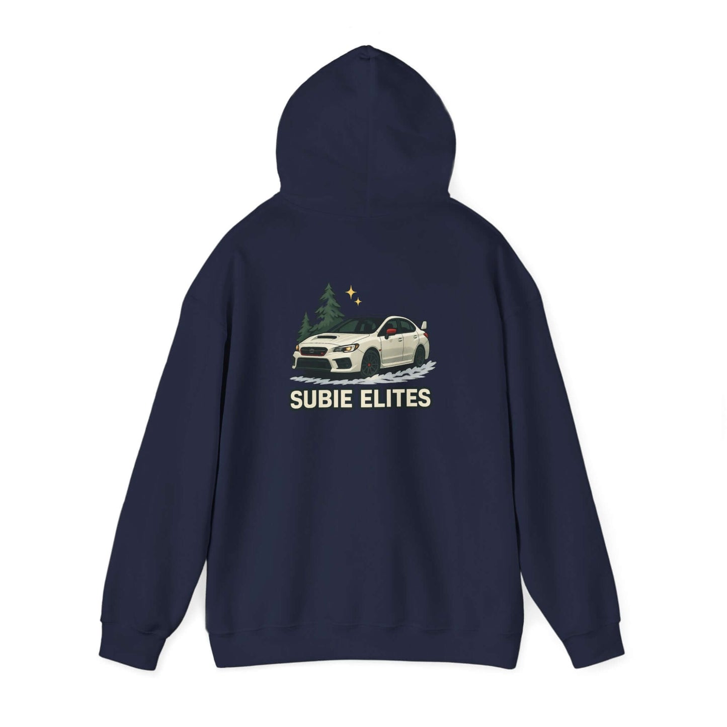  WRX STI hoodie for car enthusiasts featuring a subtle chest emblem on a pullover.