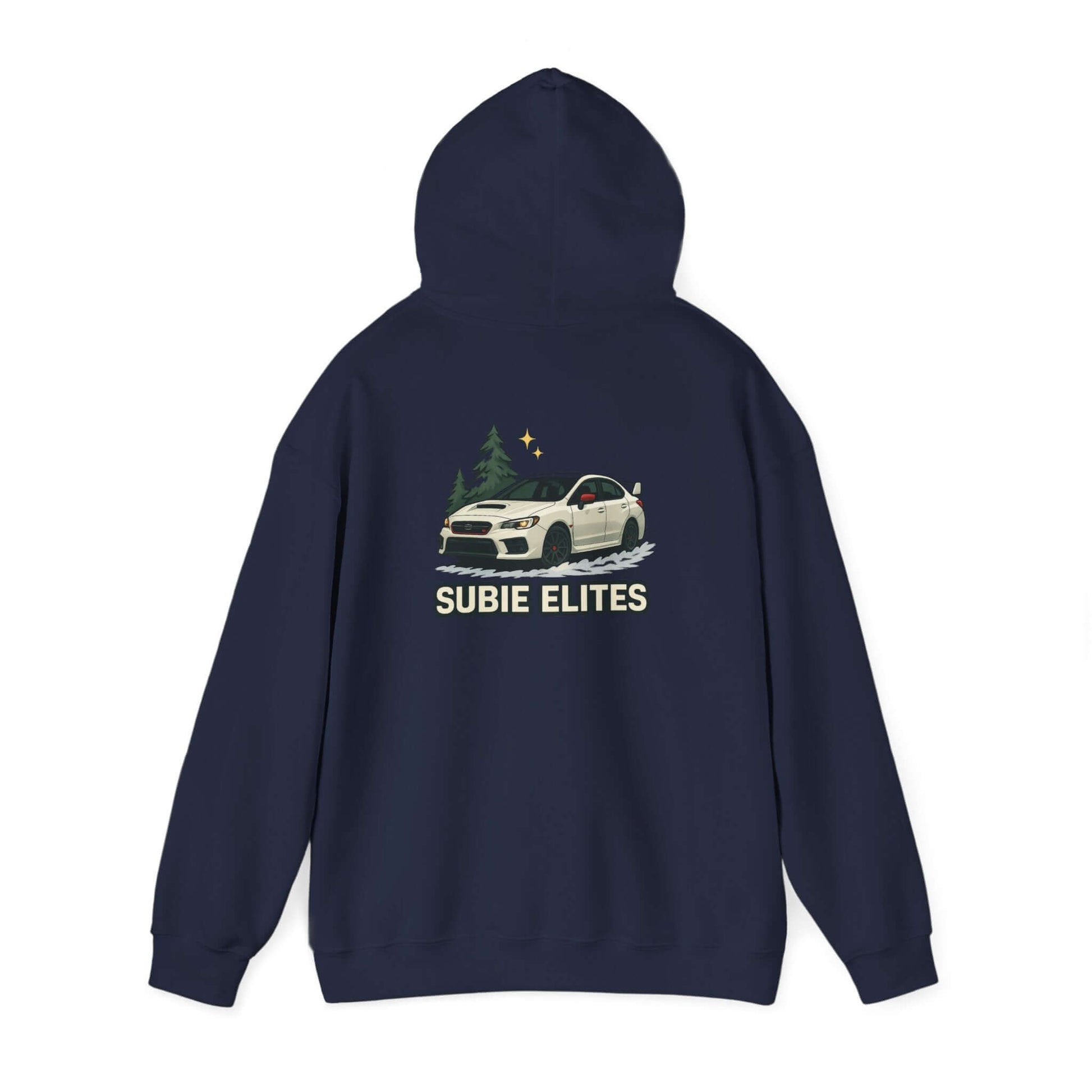  WRX STI hoodie for car enthusiasts featuring a subtle chest emblem on a pullover.