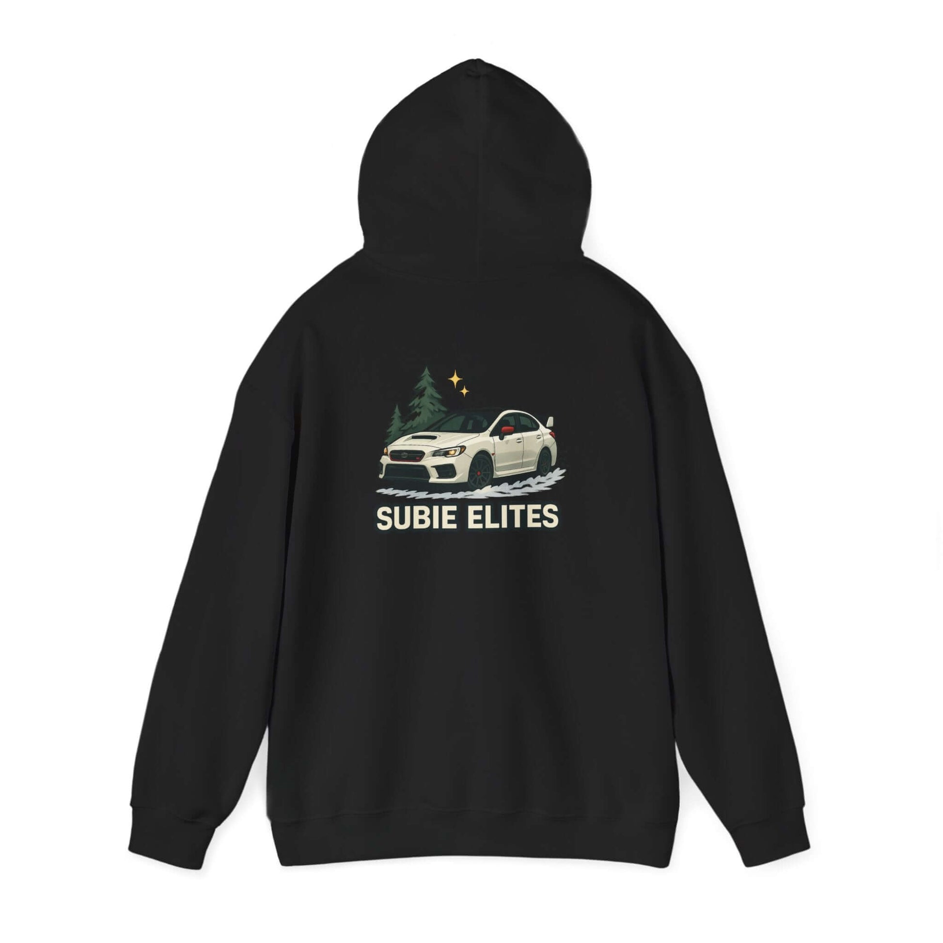  WRX STI hoodie for car enthusiasts featuring a subtle chest emblem on a pullover.