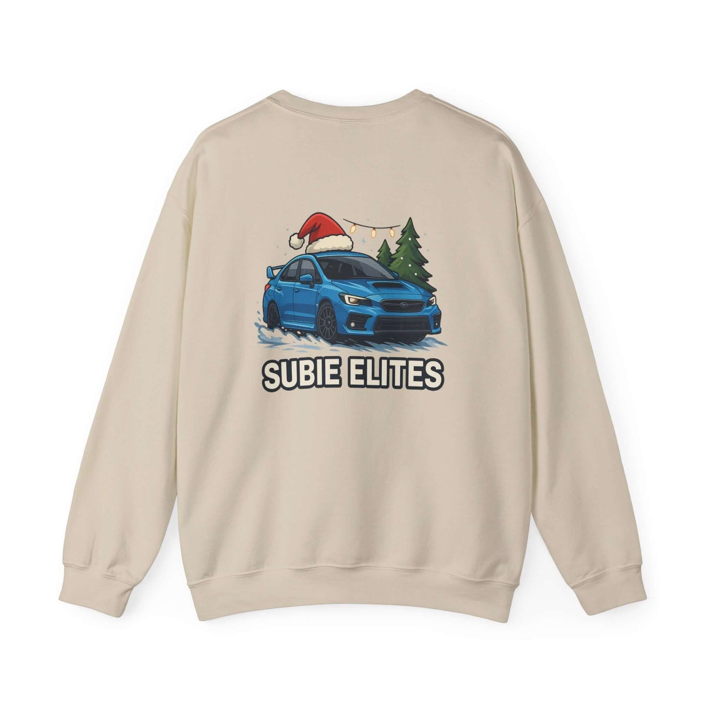 Subie Elites Holiday Crewneck Sweatshirt – Blue Subaru Graphic